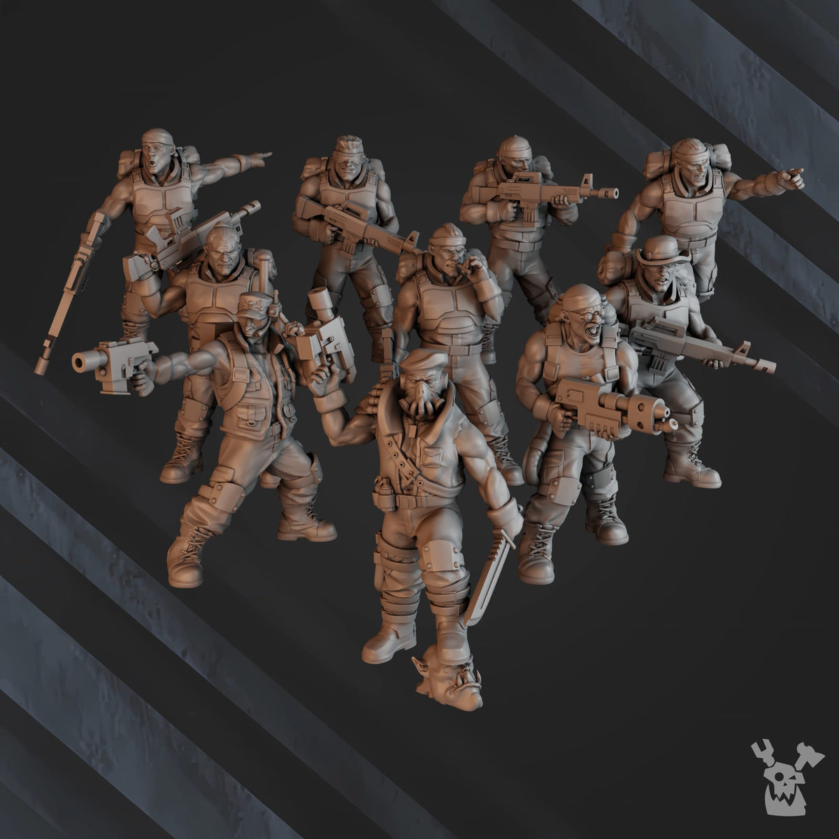 Tabletop Terrain Miniature Green Hell Division Infantry Squad