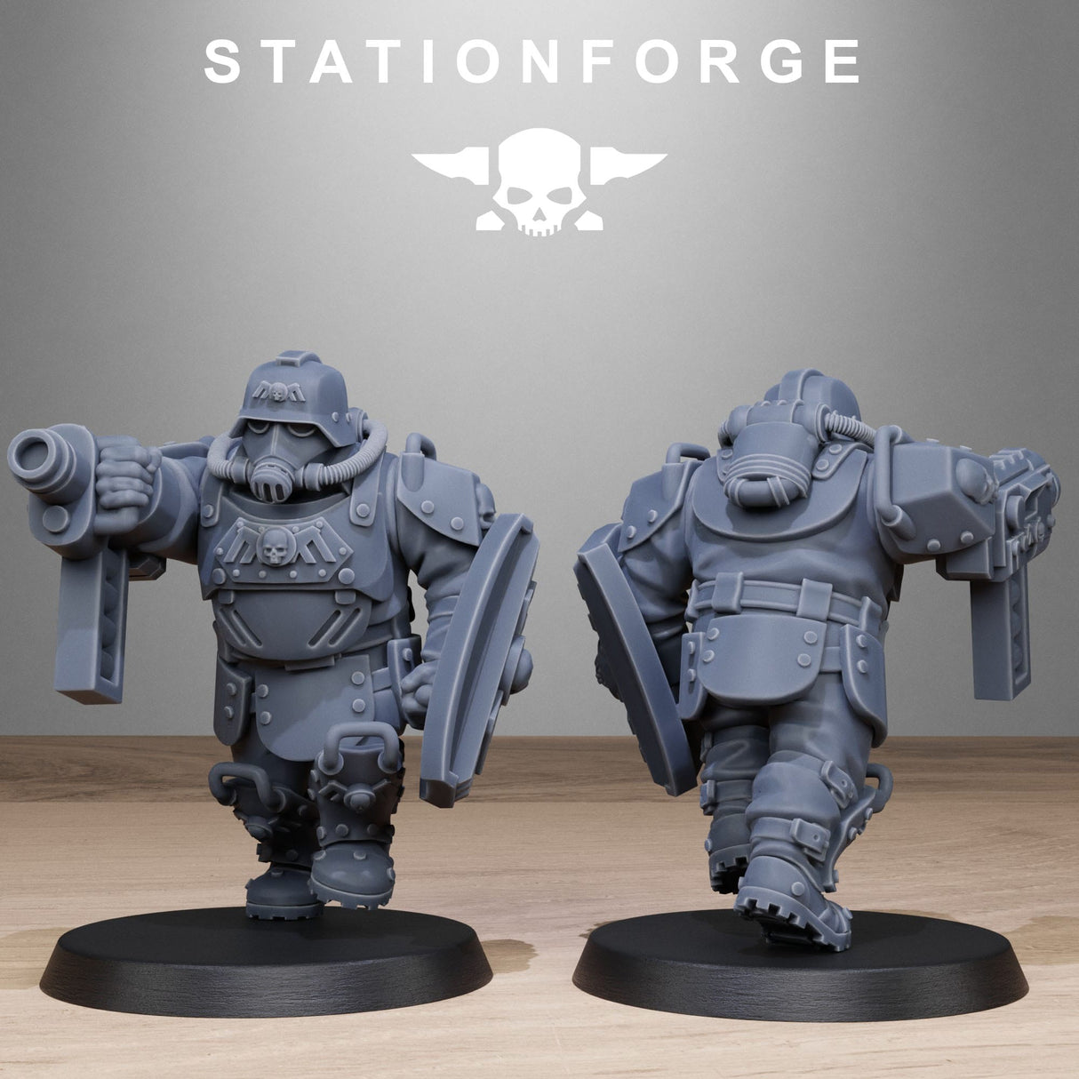 Tabletop Terrain Miniature GrimGuard Armored Mutants