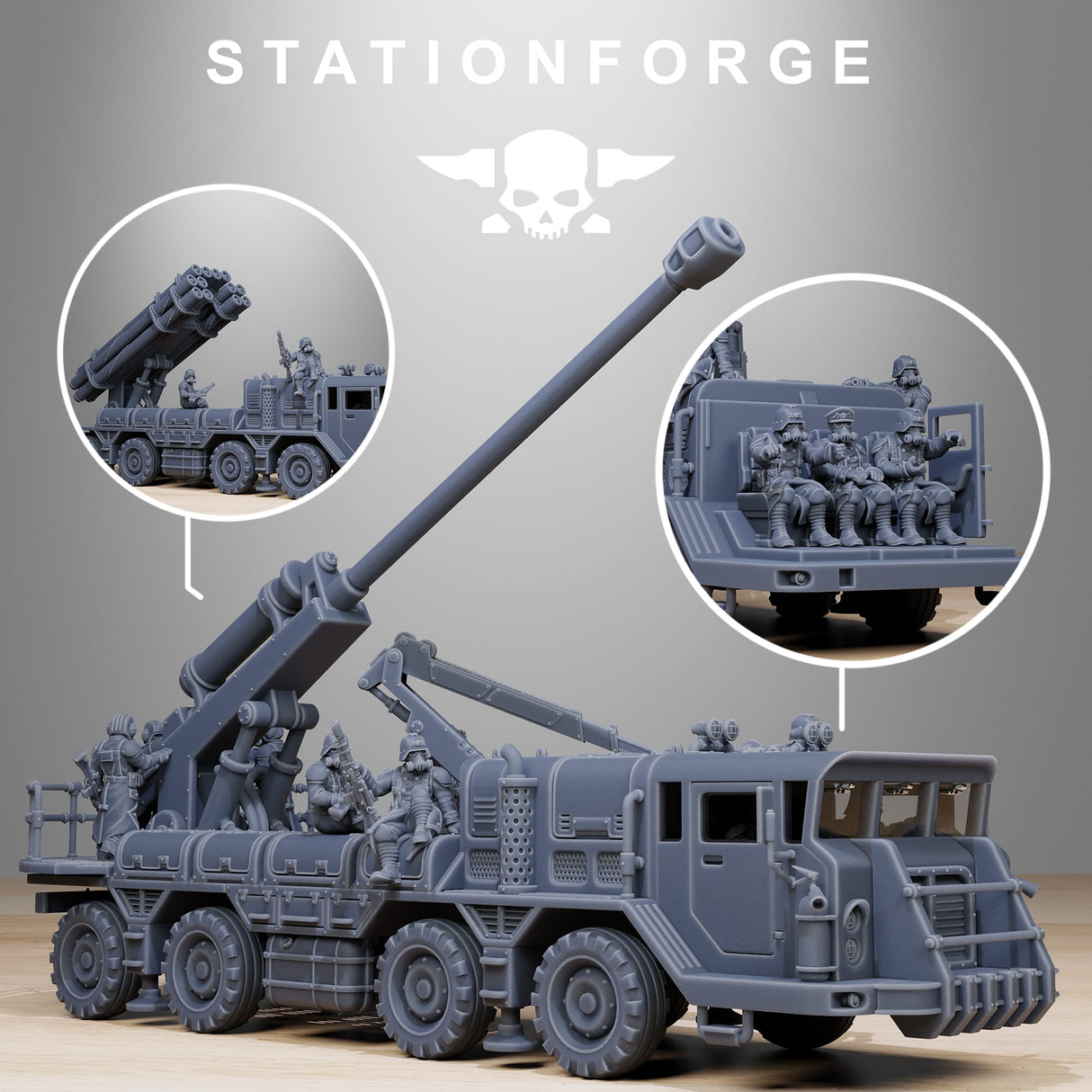 Tabletop Terrain Miniature GrimGuard Artillery Vehicle
