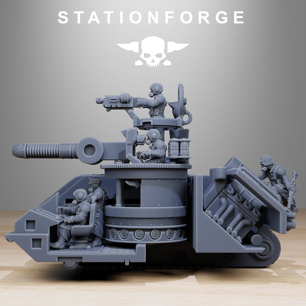 Tabletop Terrain Miniature GrimGuard Battle Tank 2.0 (with interior)