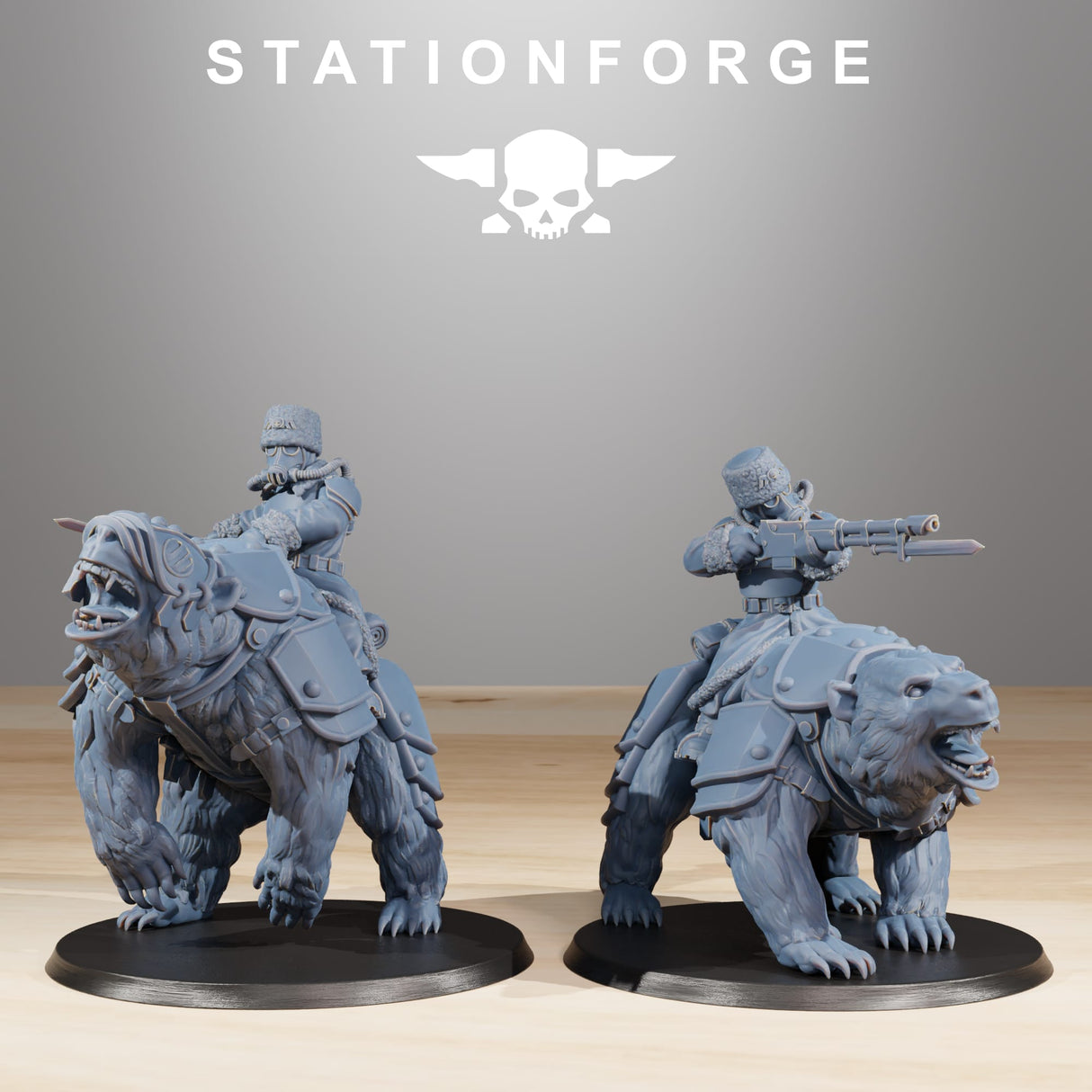 Tabletop Terrain Miniature GrimGuard Bear Riders