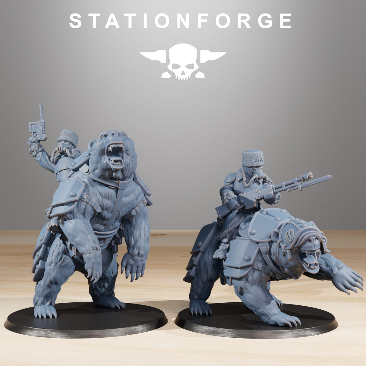 Tabletop Terrain Miniature GrimGuard Bear Riders