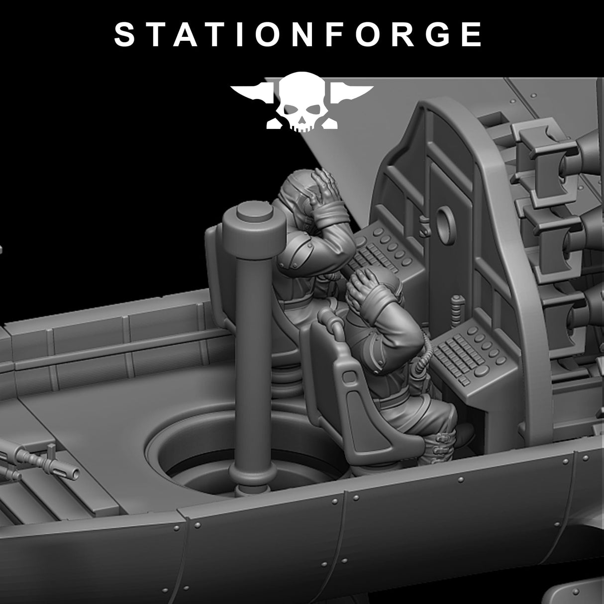 Tabletop Terrain Miniature GrimGuard Bomber with Interior