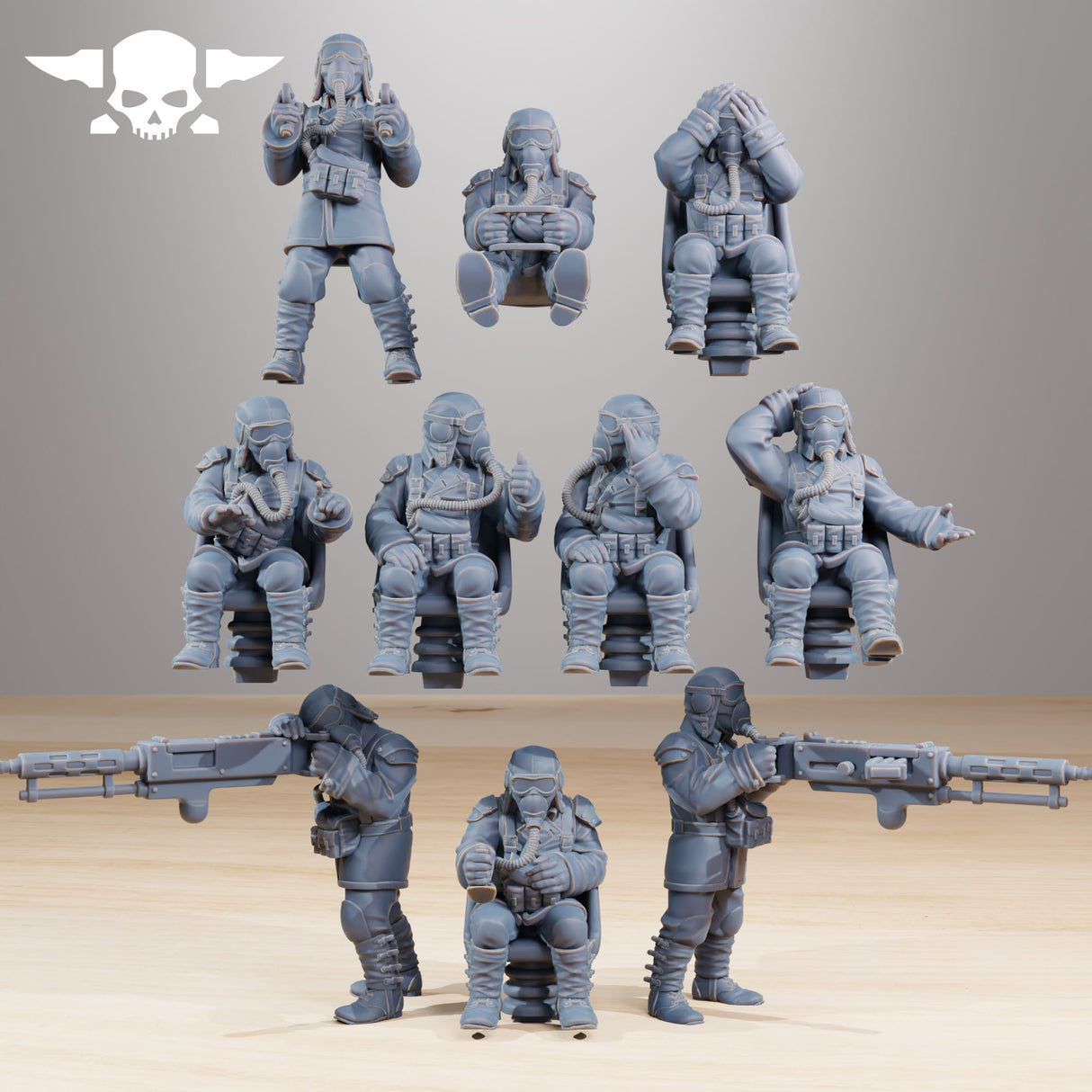 Tabletop Terrain Miniature GrimGuard Bomber with Interior