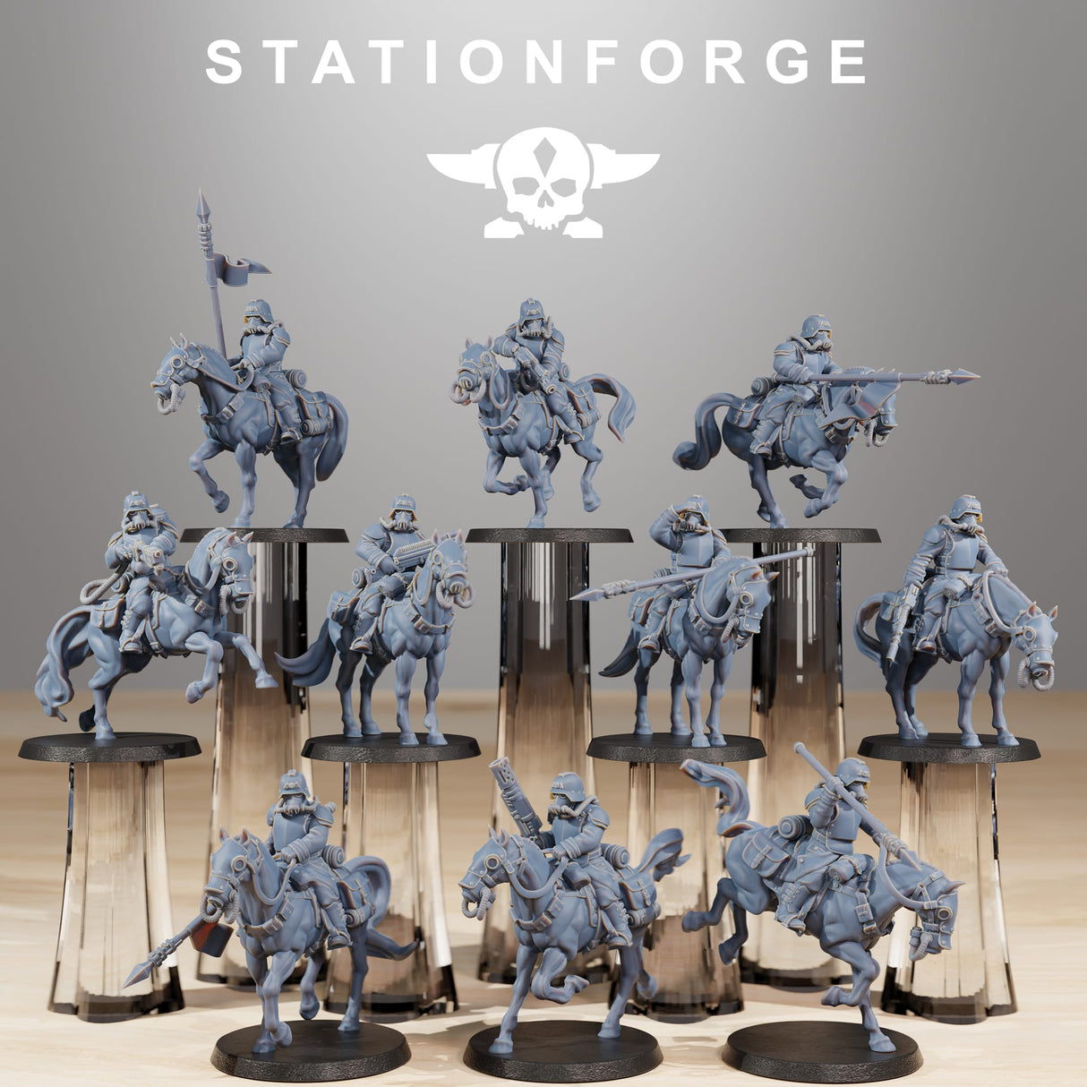 Tabletop Terrain Miniature GrimGuard Cavalry