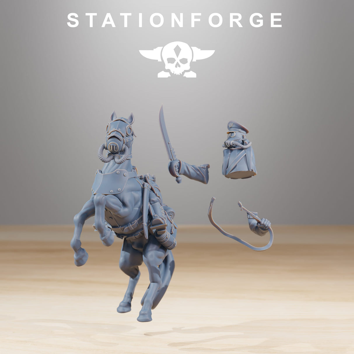 Tabletop Terrain Miniature GrimGuard Cavalry Captain