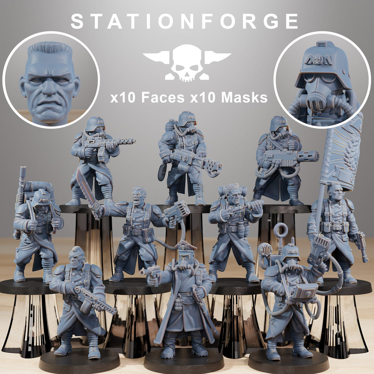 Tabletop Terrain Miniature GrimGuard Combatants