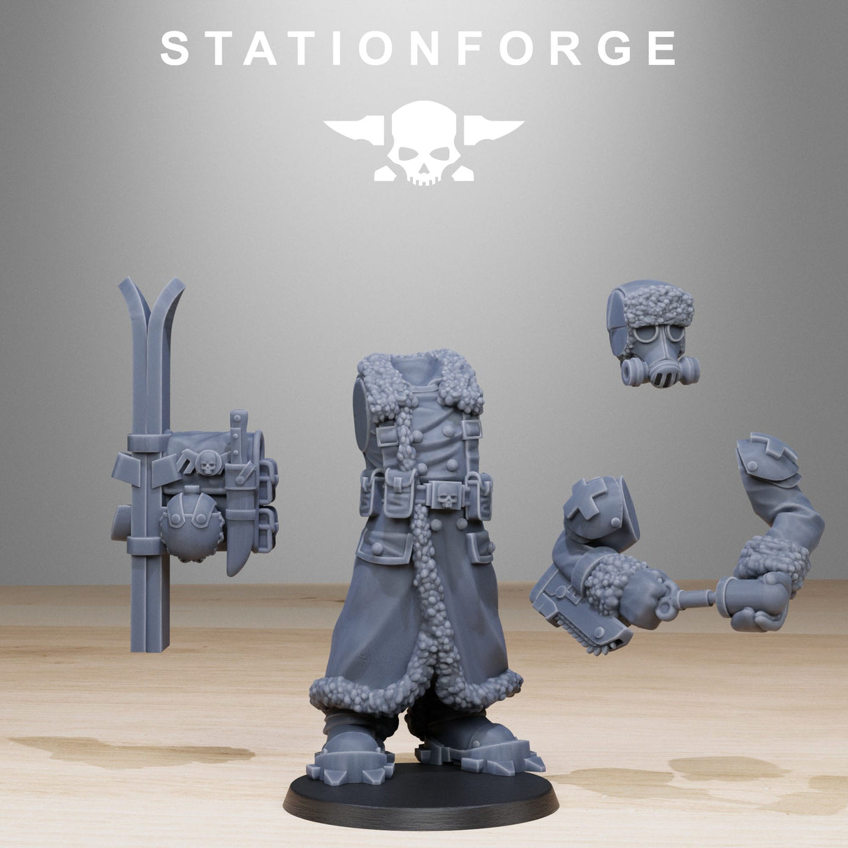 Tabletop Terrain Miniature GrimGuard Frostwatch Skiers