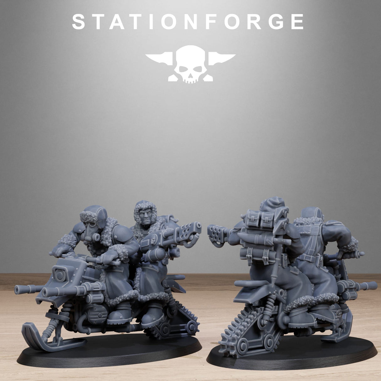 Tabletop Terrain Miniature GrimGuard FrostWatch Snowbikers