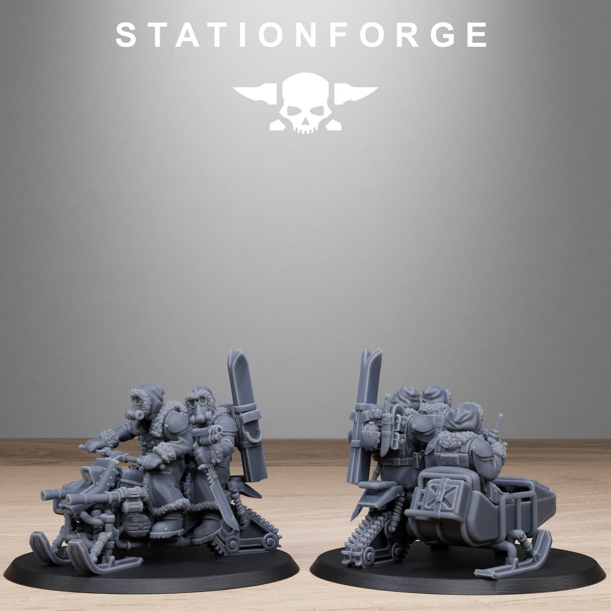 Tabletop Terrain Miniature GrimGuard FrostWatch Snowbikers