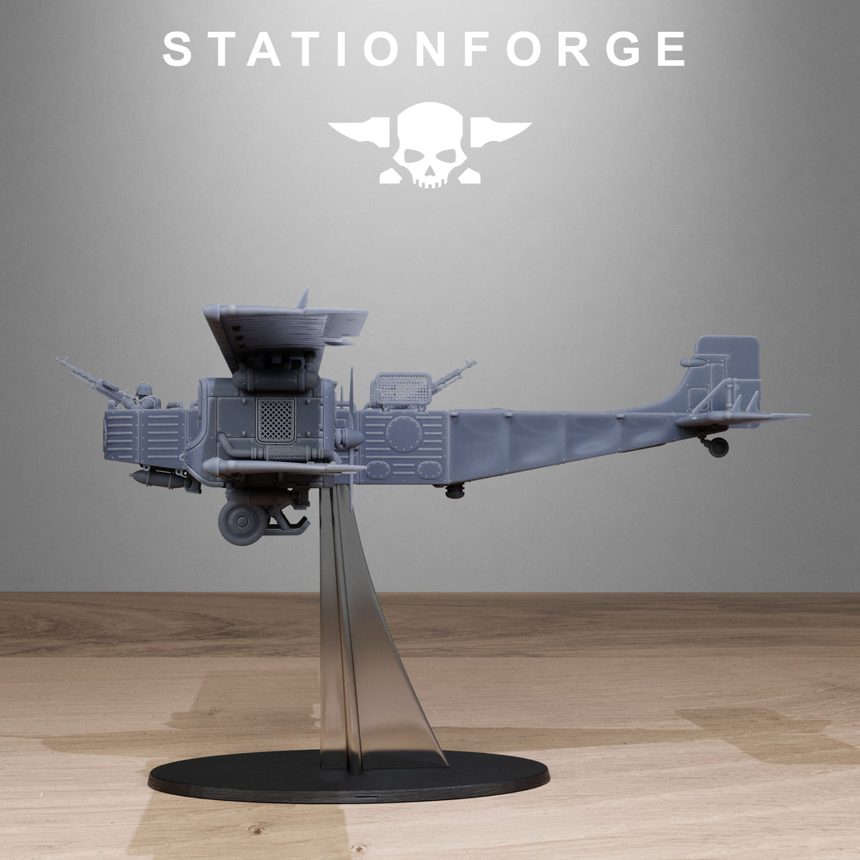 Tabletop Terrain Miniature Grimguard Iron Biplane