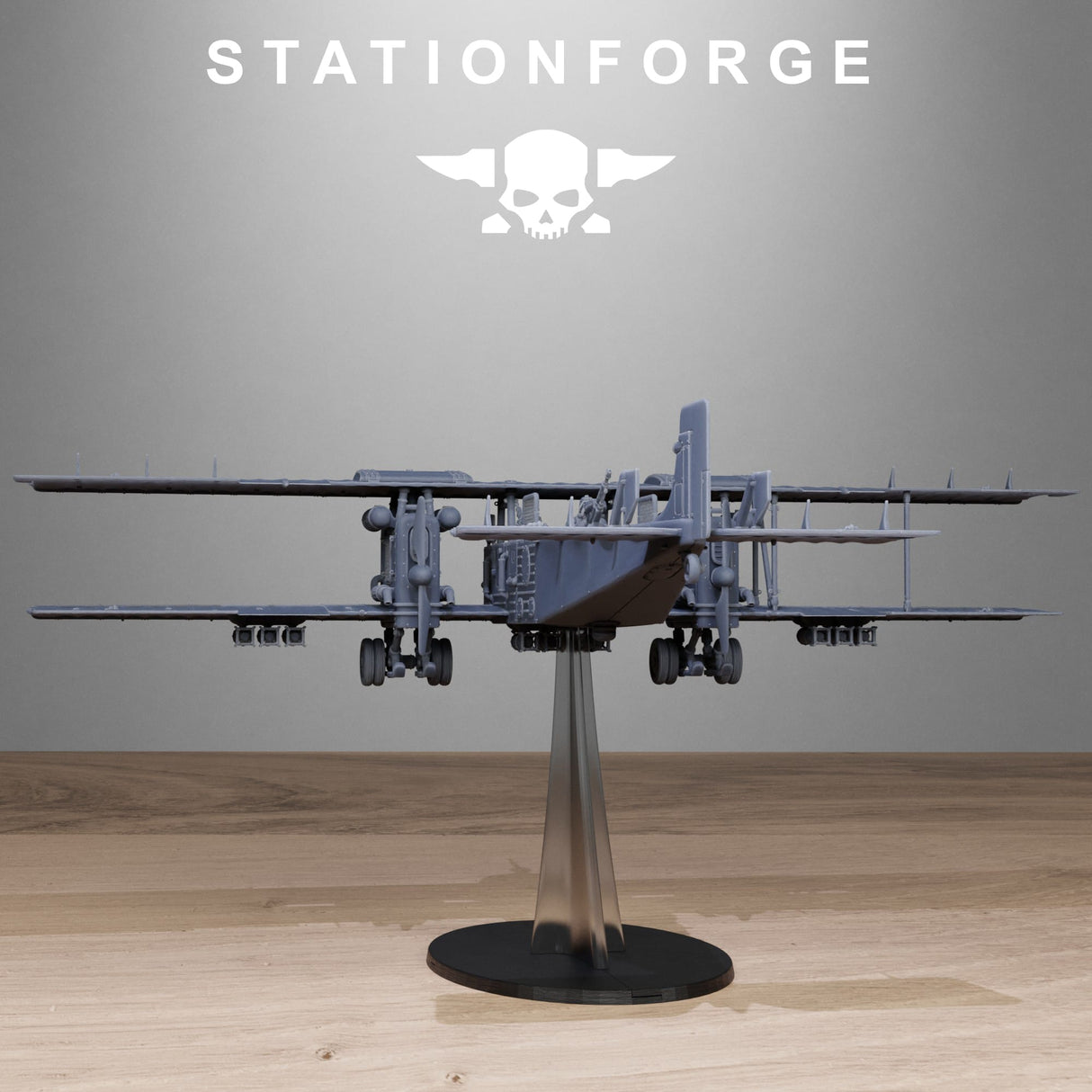 Tabletop Terrain Miniature Grimguard Iron Biplane