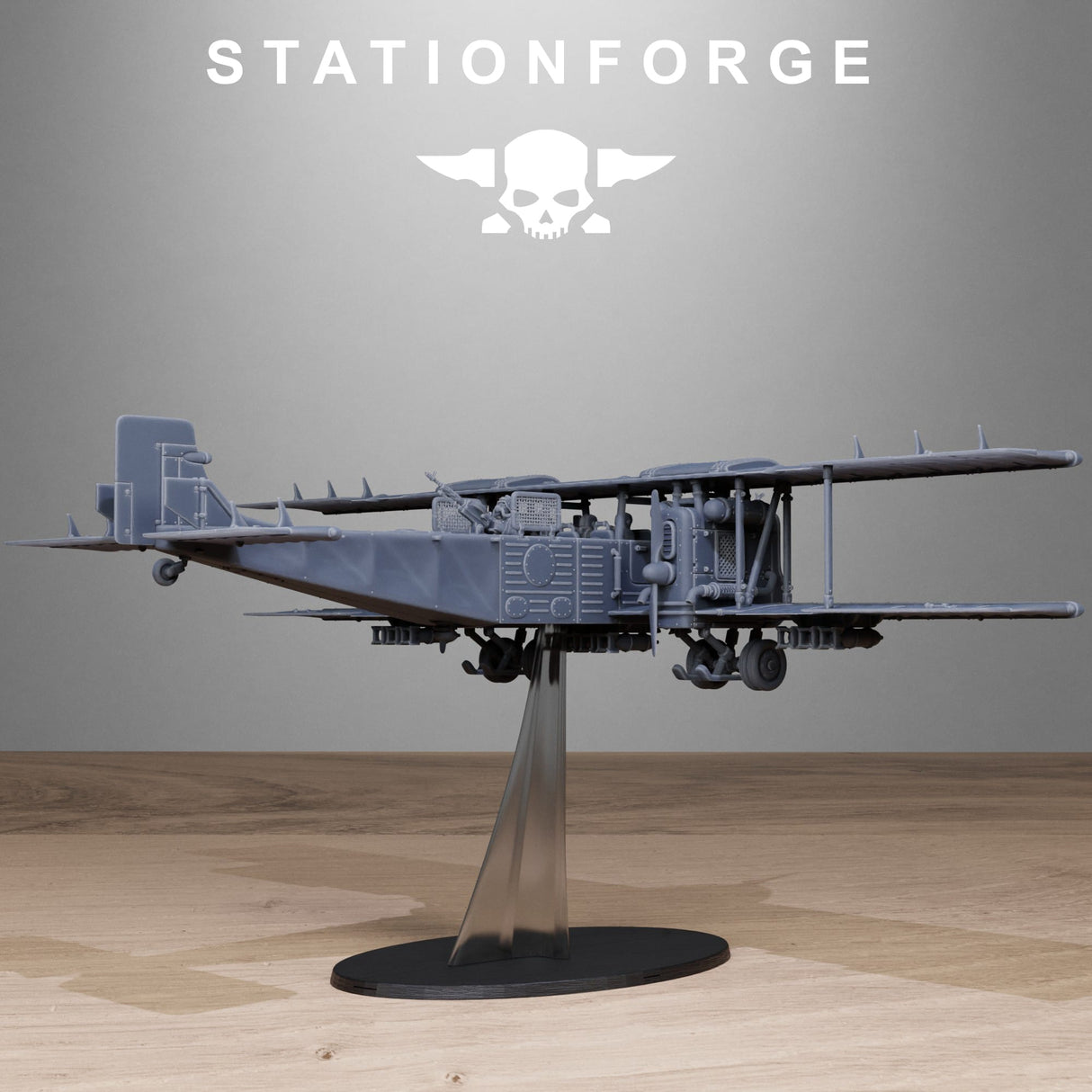 Tabletop Terrain Miniature Grimguard Iron Biplane