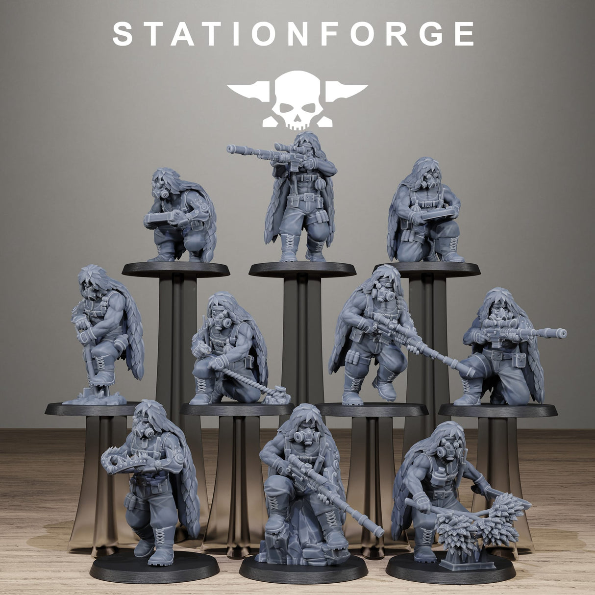 Tabletop Terrain Miniature GrimGuard Jungle Fighter Snipers