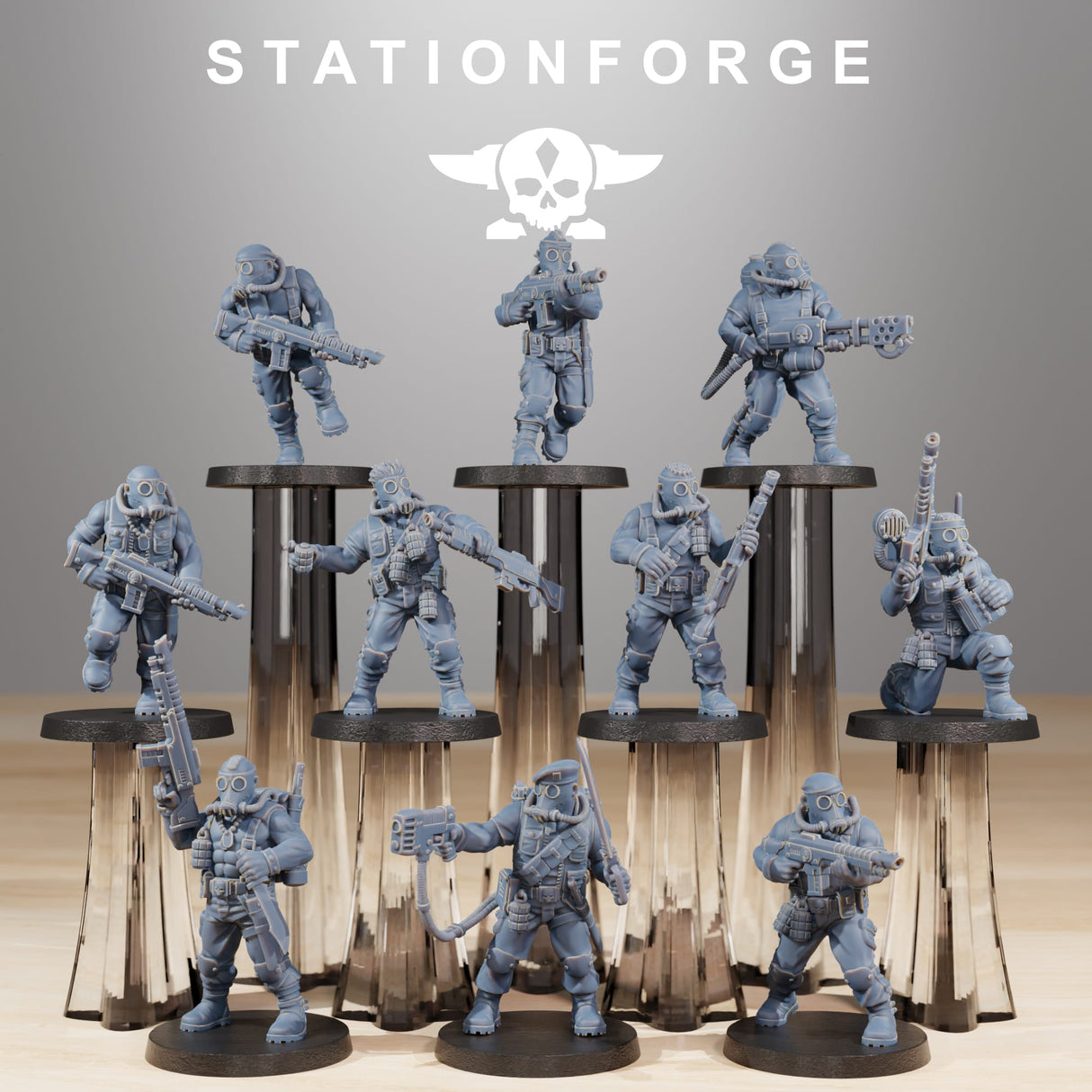 Tabletop Terrain Miniature GrimGuard Jungle Fighters