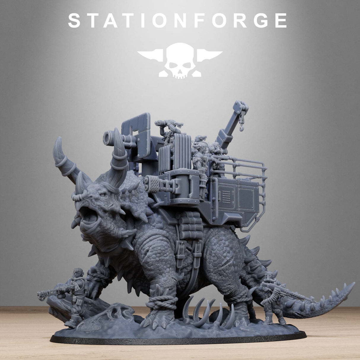 Tabletop Terrain Miniature GrimGuard Jungle Fighters Triceratank