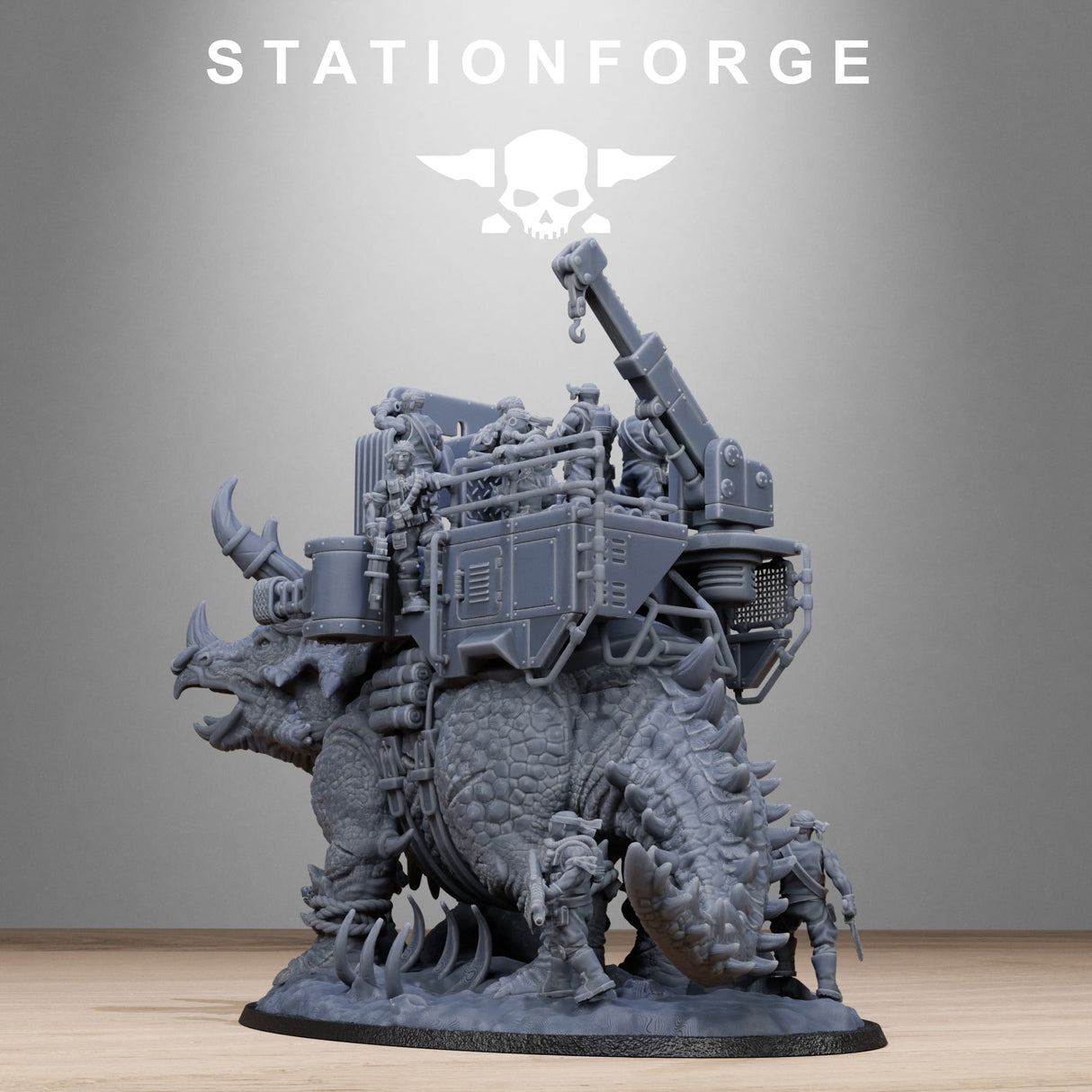 Tabletop Terrain Miniature GrimGuard Jungle Fighters Triceratank