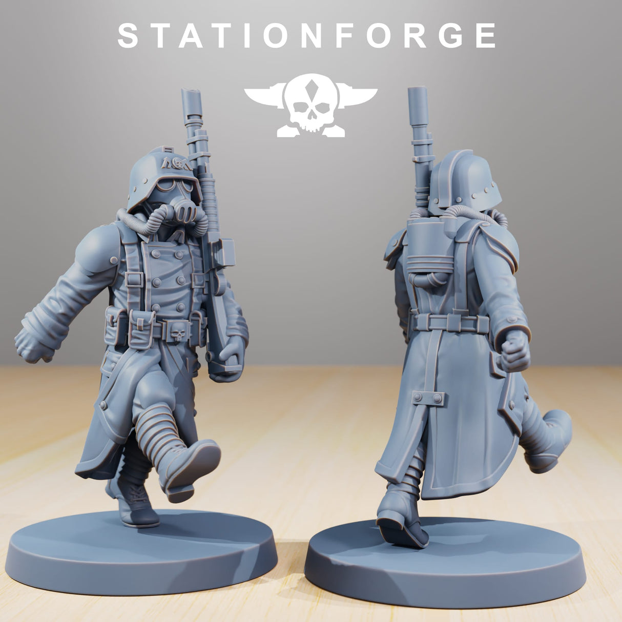 Tabletop Terrain Miniature Grimguard Marching Poses