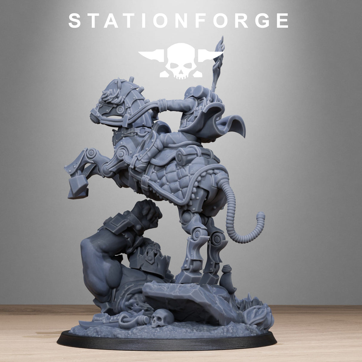 Tabletop Terrain Miniature GrimGuard Officer Horseman