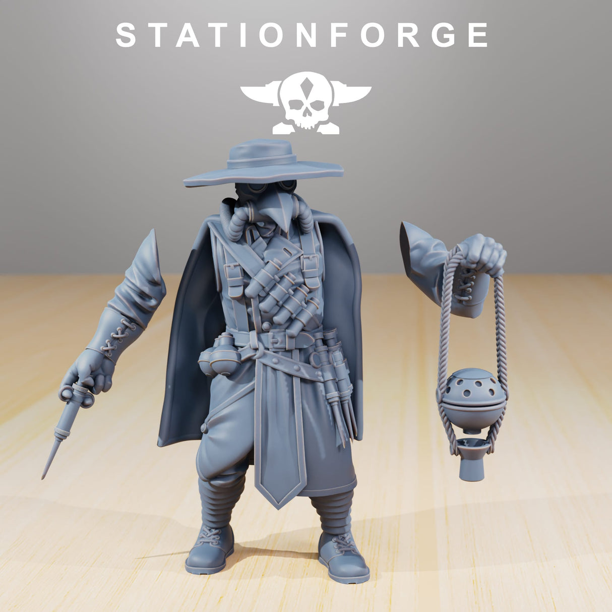 Tabletop Terrain Miniature GrimGuard Plague Doctor