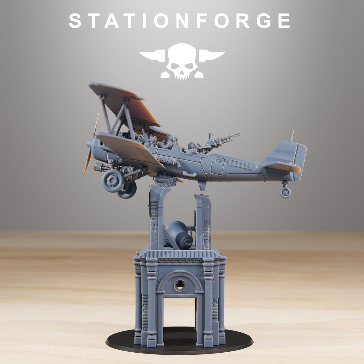 Tabletop Terrain Miniature GrimGuard SF-14A Biplane