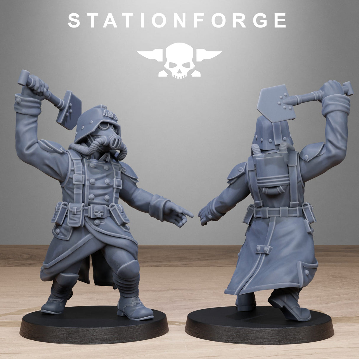 Tabletop Terrain Miniature GrimGuard Shovel Fighter