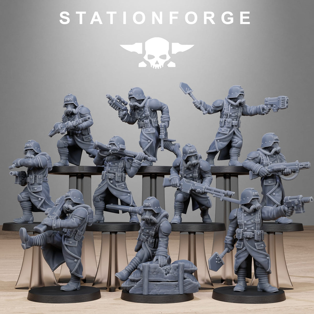 Tabletop Terrain Miniature GrimGuard Shovel Trenches