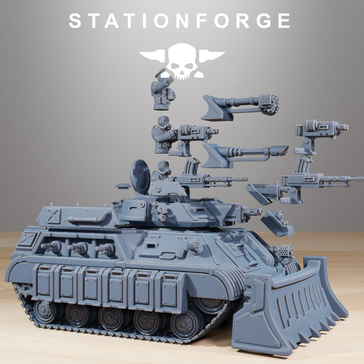 Tabletop Terrain Miniature GrimGuard Support Tank