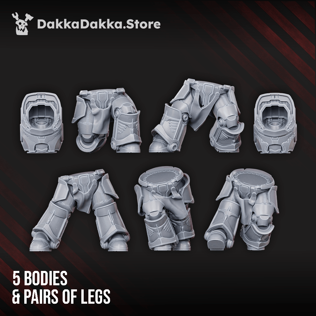 Tabletop Terrain Miniature Heavy Knights of the Golden Pavise (build kit) - Destroyer Armored Space Assault Squad of Citadel Vanguard