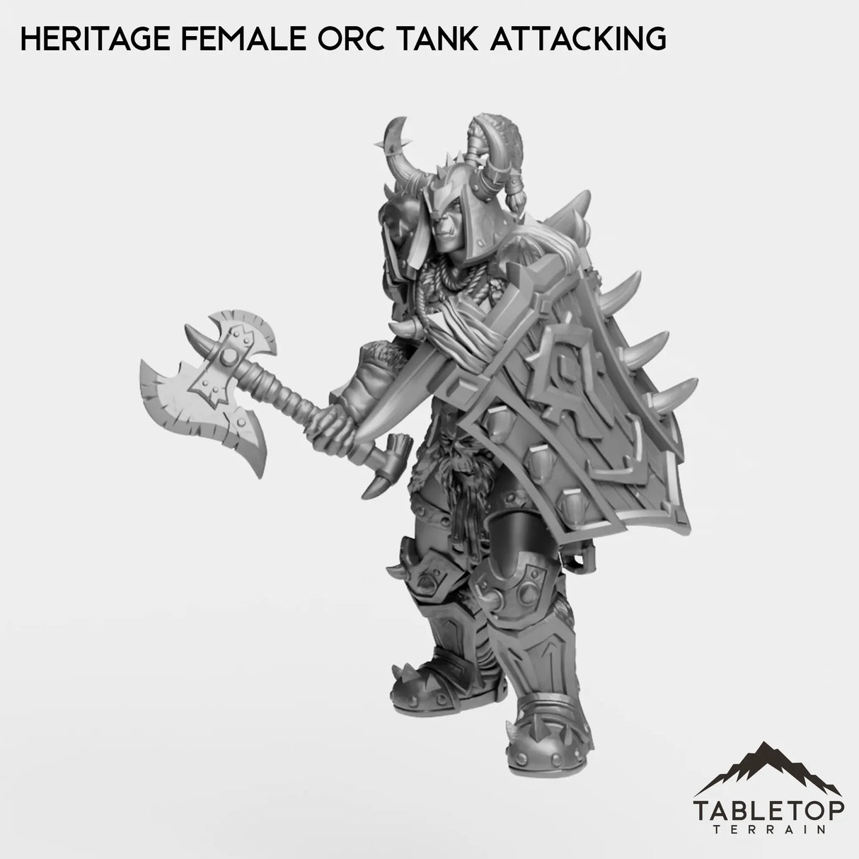 Tabletop Terrain Miniature Heritage Female Orc Tank