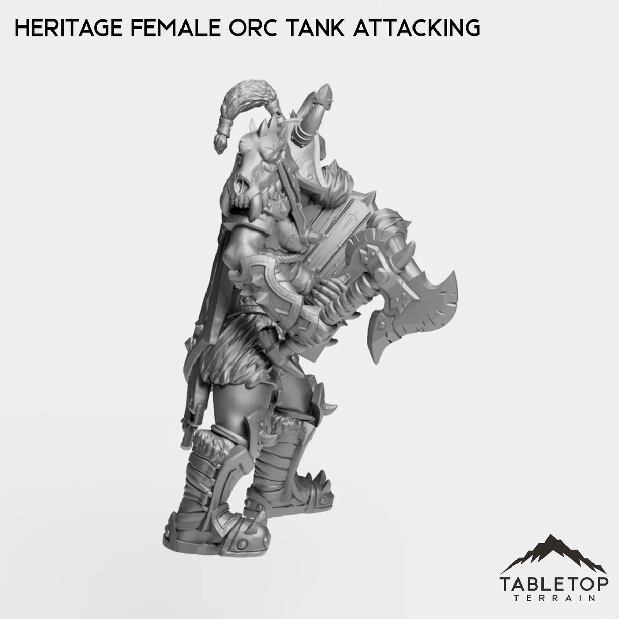 Tabletop Terrain Miniature Heritage Female Orc Tank