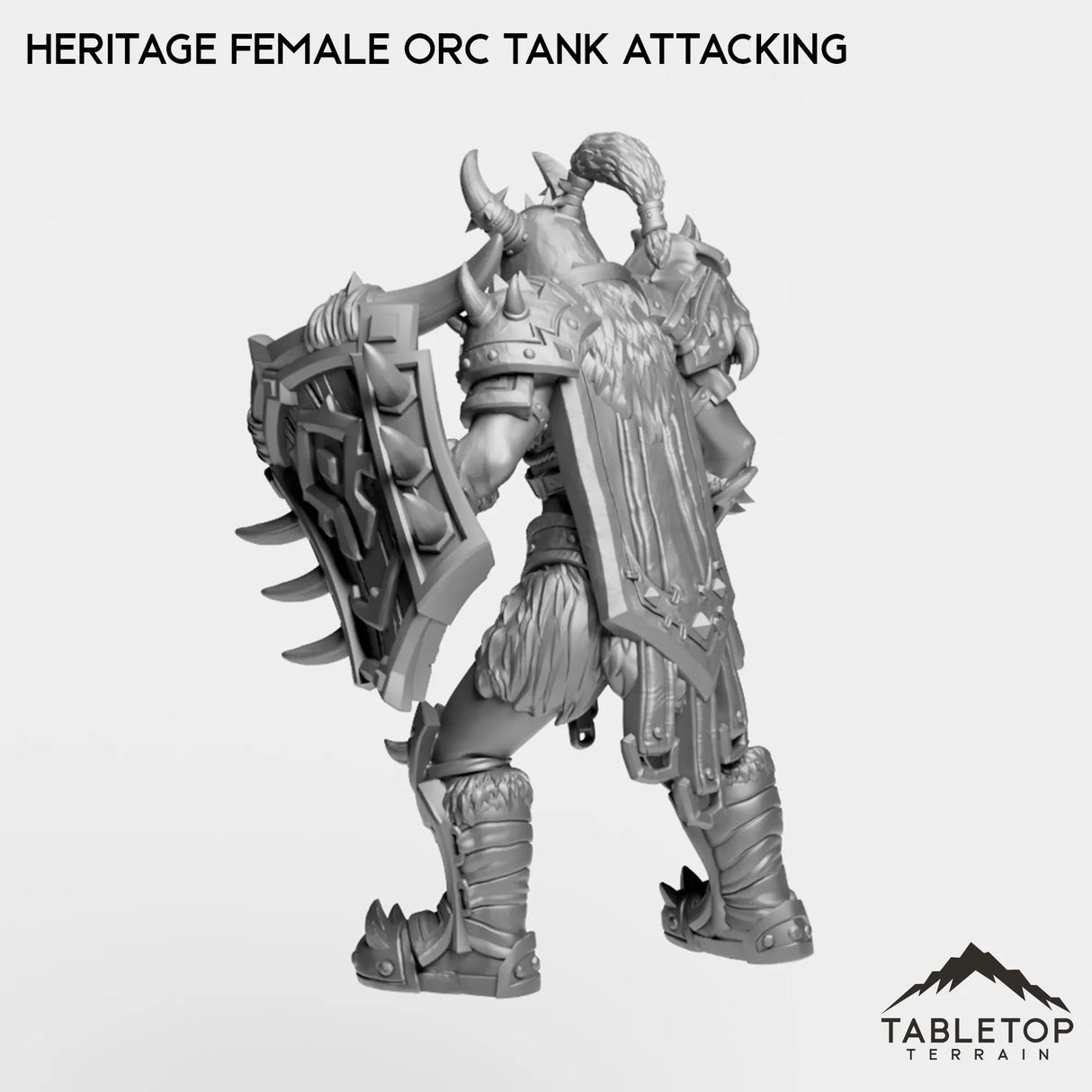 Tabletop Terrain Miniature Heritage Female Orc Tank