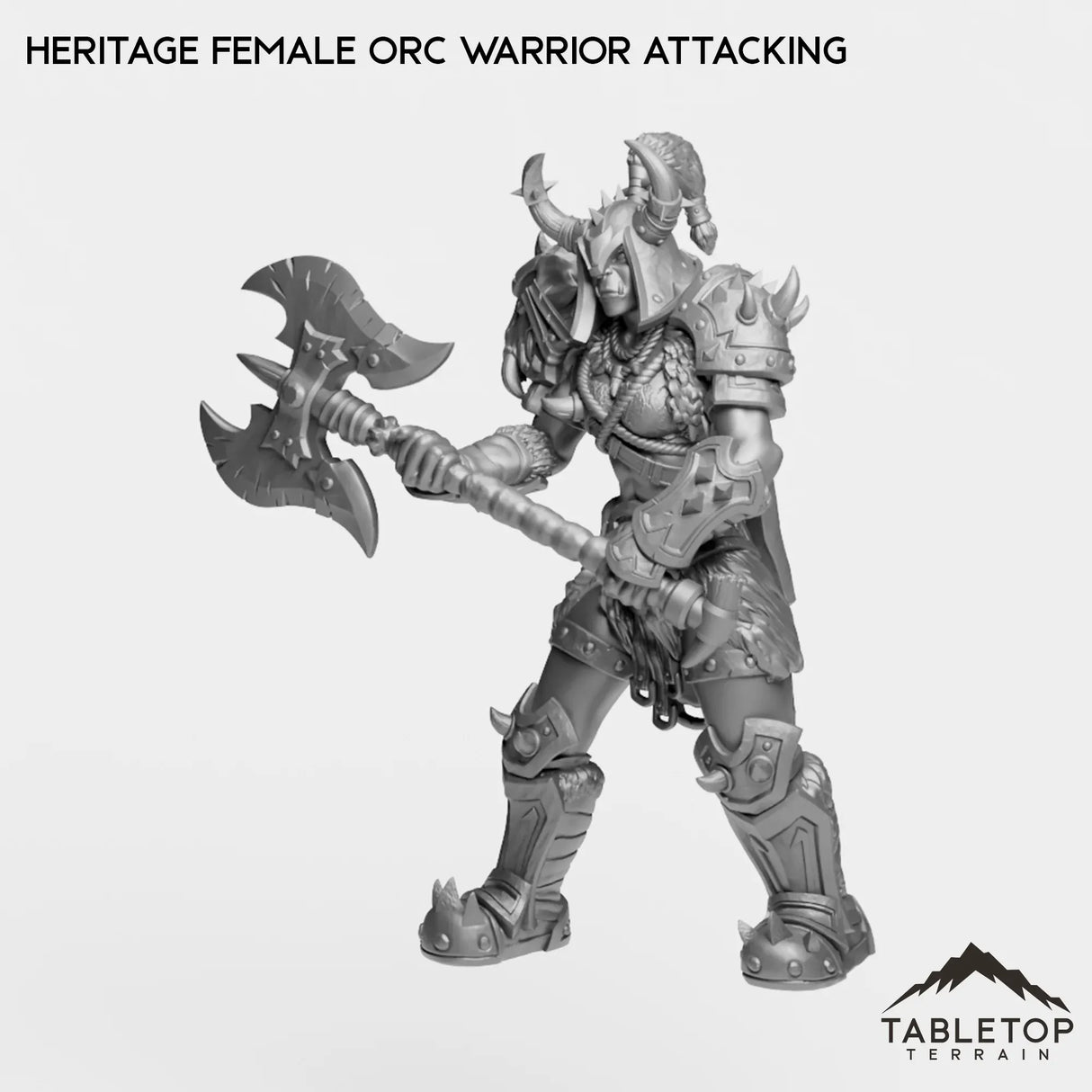 Tabletop Terrain Miniature Heritage Female Orc Warrior