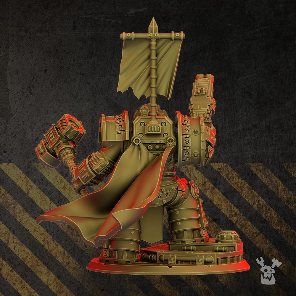 Tabletop Terrain Miniature High Brother in Heavy Metal Armor