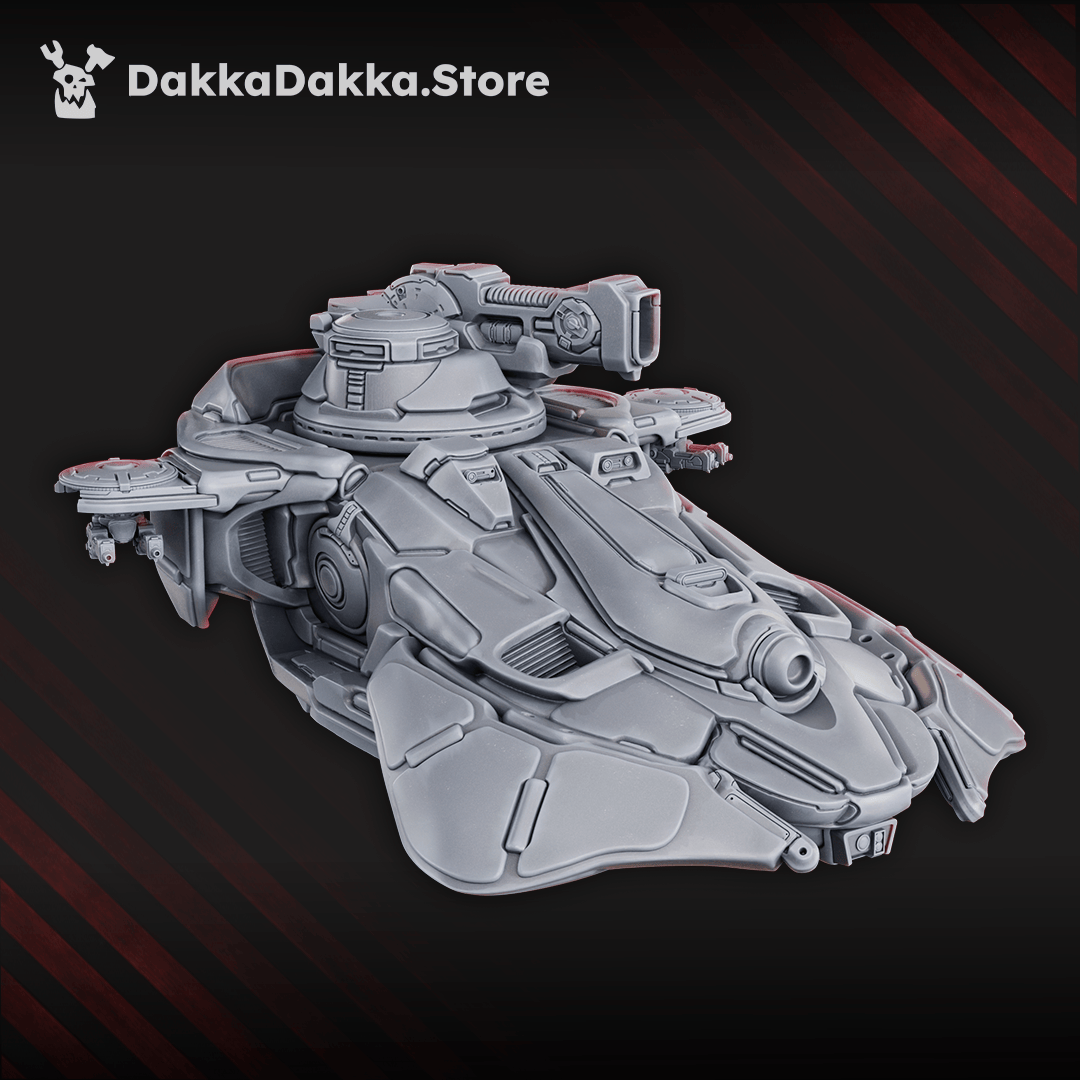Tabletop Terrain Miniature Hover Tank + APC of Black Sun Covenant