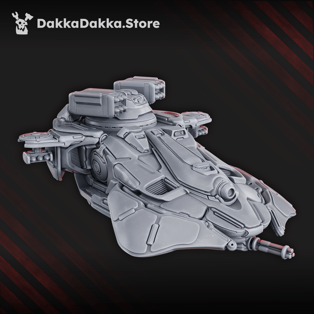 Tabletop Terrain Miniature Hover Tank + APC of Black Sun Covenant