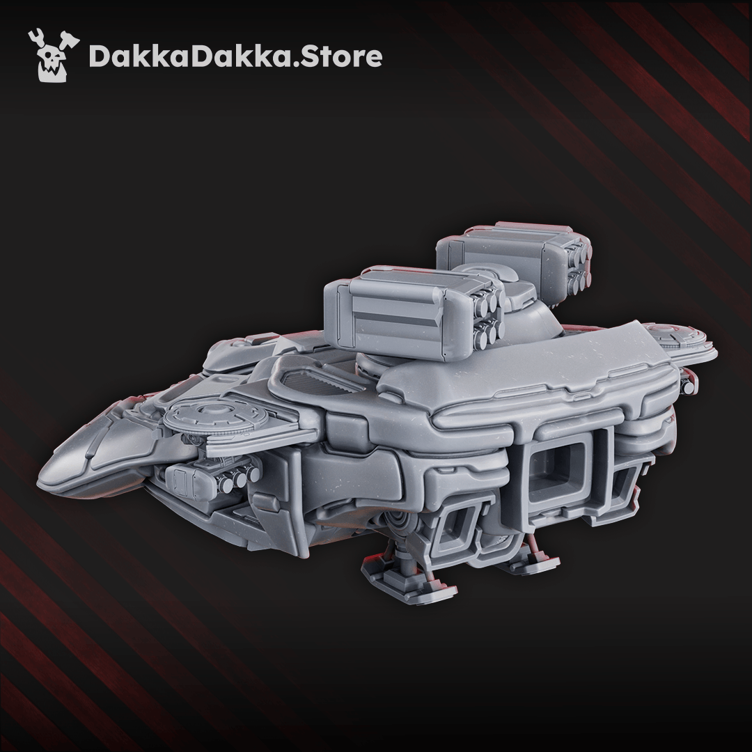 Tabletop Terrain Miniature Hover Tank + APC of Black Sun Covenant