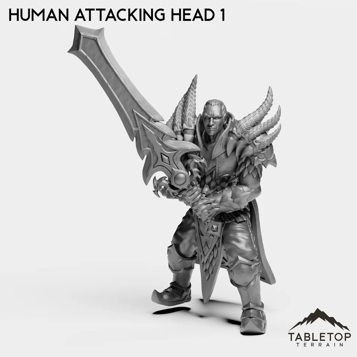 Tabletop Terrain Miniature Human Attacking head 1 Aspect of Death