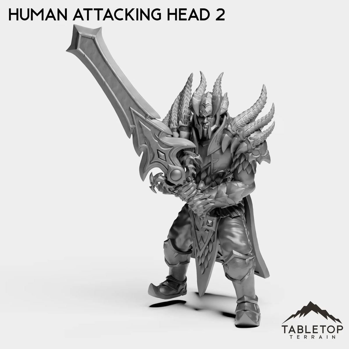 Tabletop Terrain Miniature Human Attacking head 2 Aspect of Death