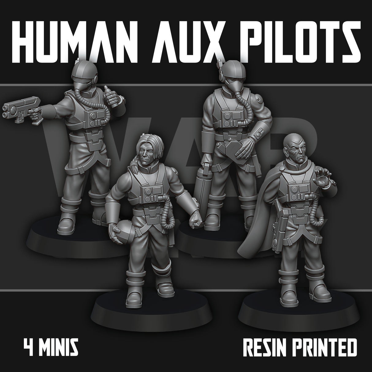 Tabletop Terrain Miniature Human Auxiliary Pilots
