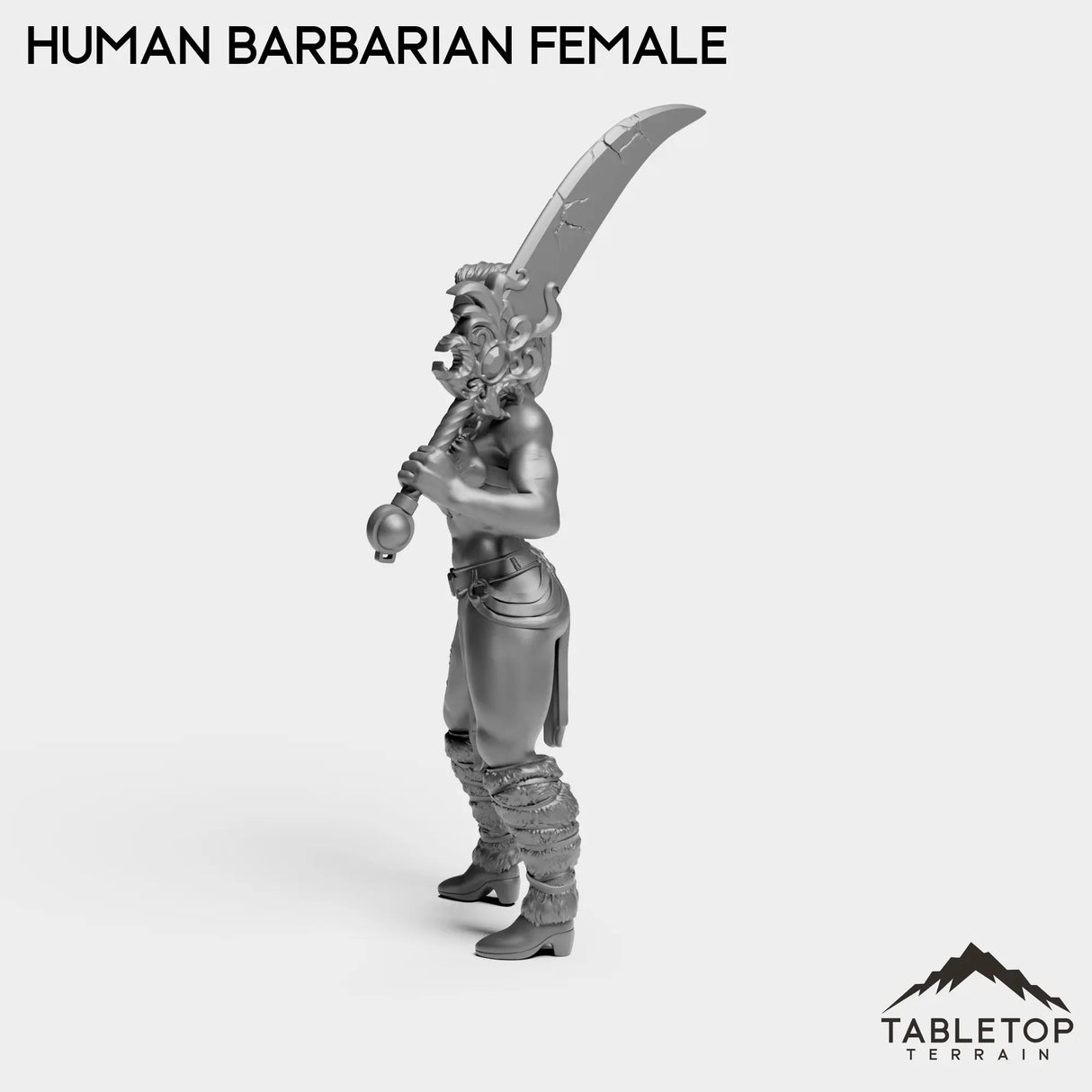 Tabletop Terrain Miniature Human Barbarian Female
