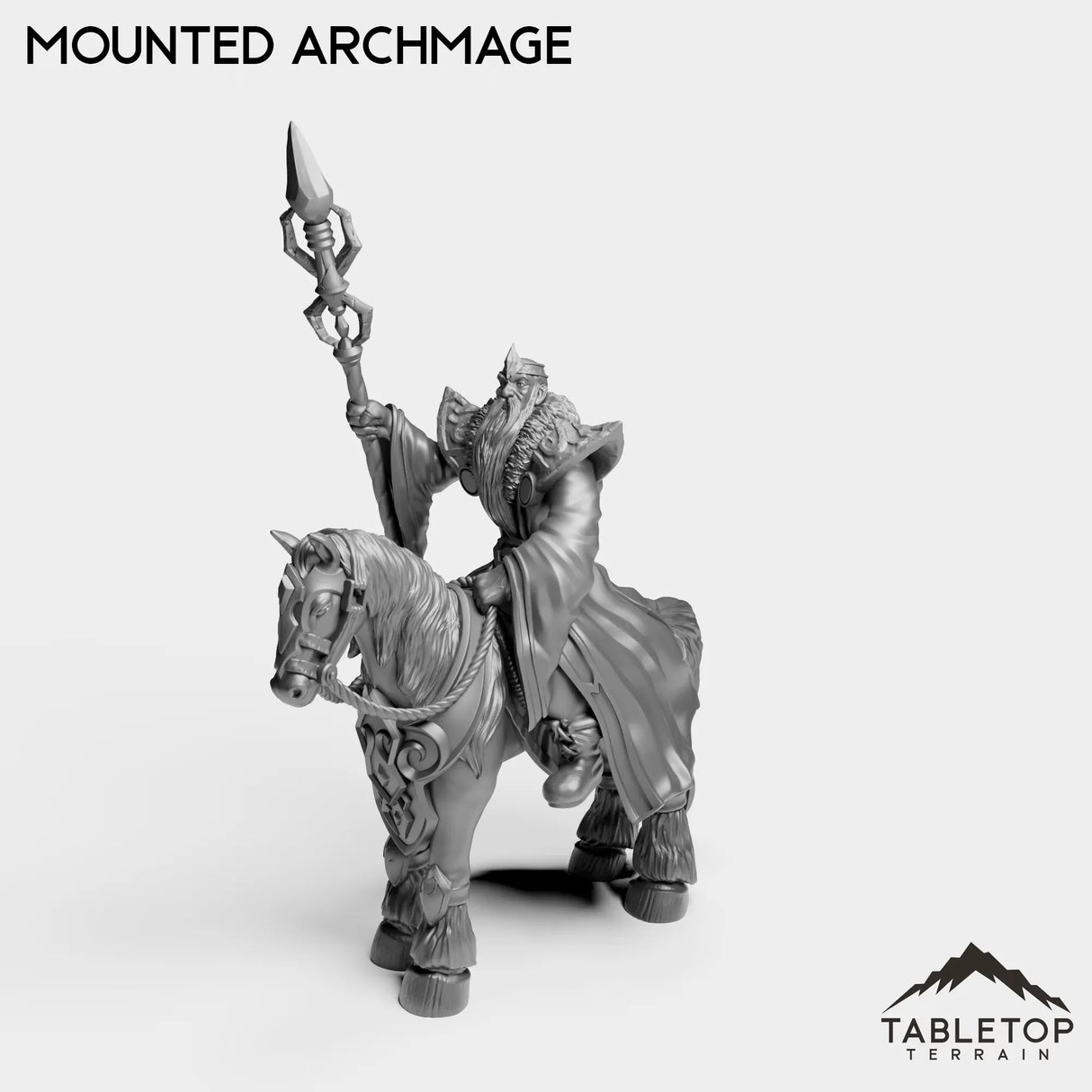 Tabletop Terrain Miniature Human Mounted Archmage