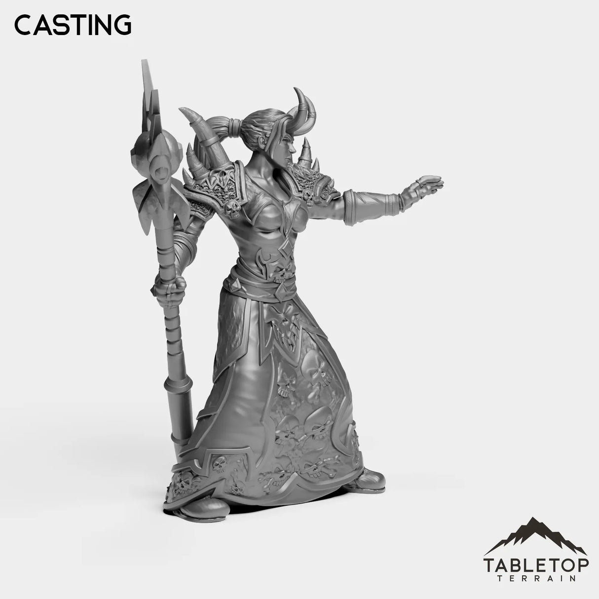 Tabletop Terrain Miniature Human Warlock Tier 1 Female
