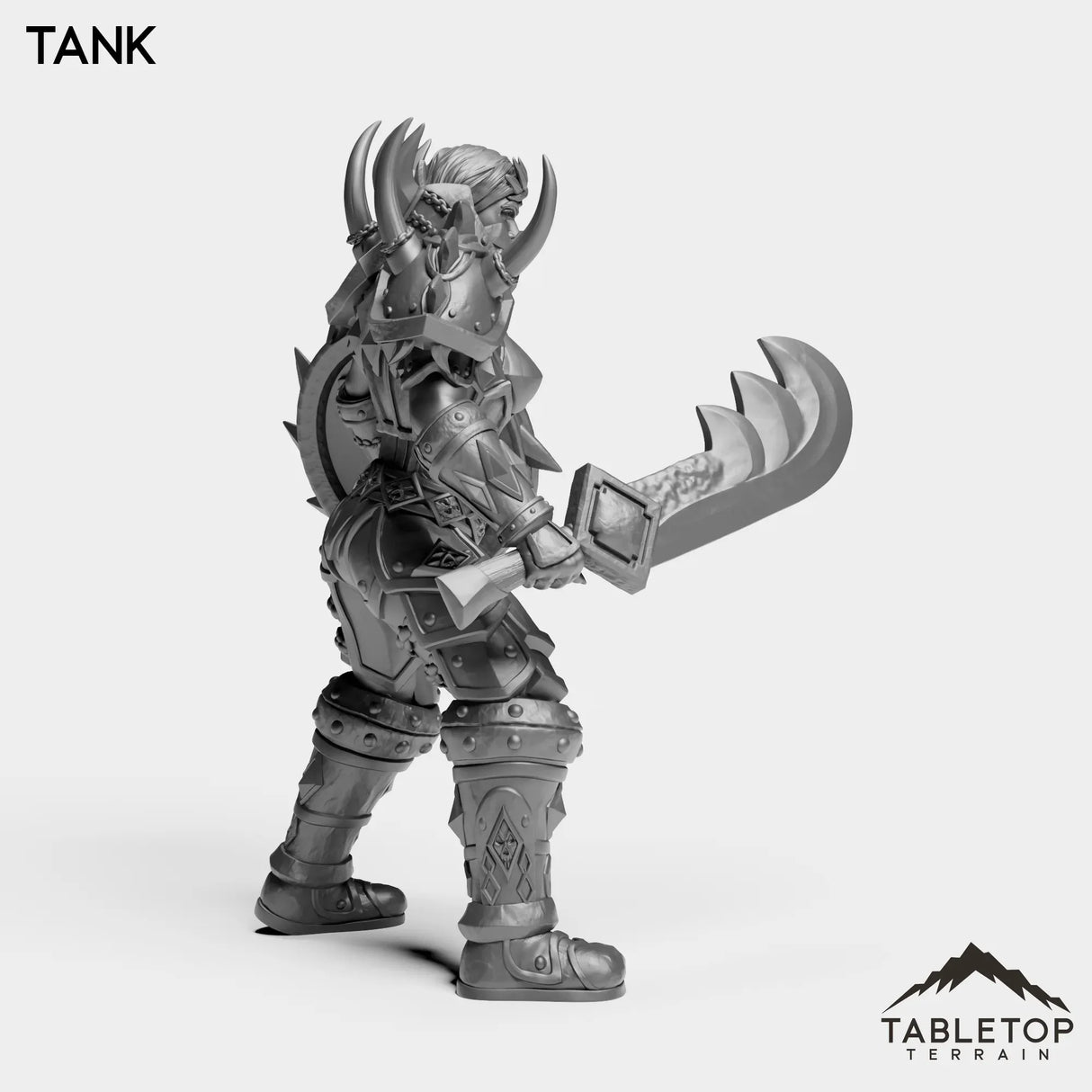 Tabletop Terrain Miniature Human Warrior Tier 1 Female