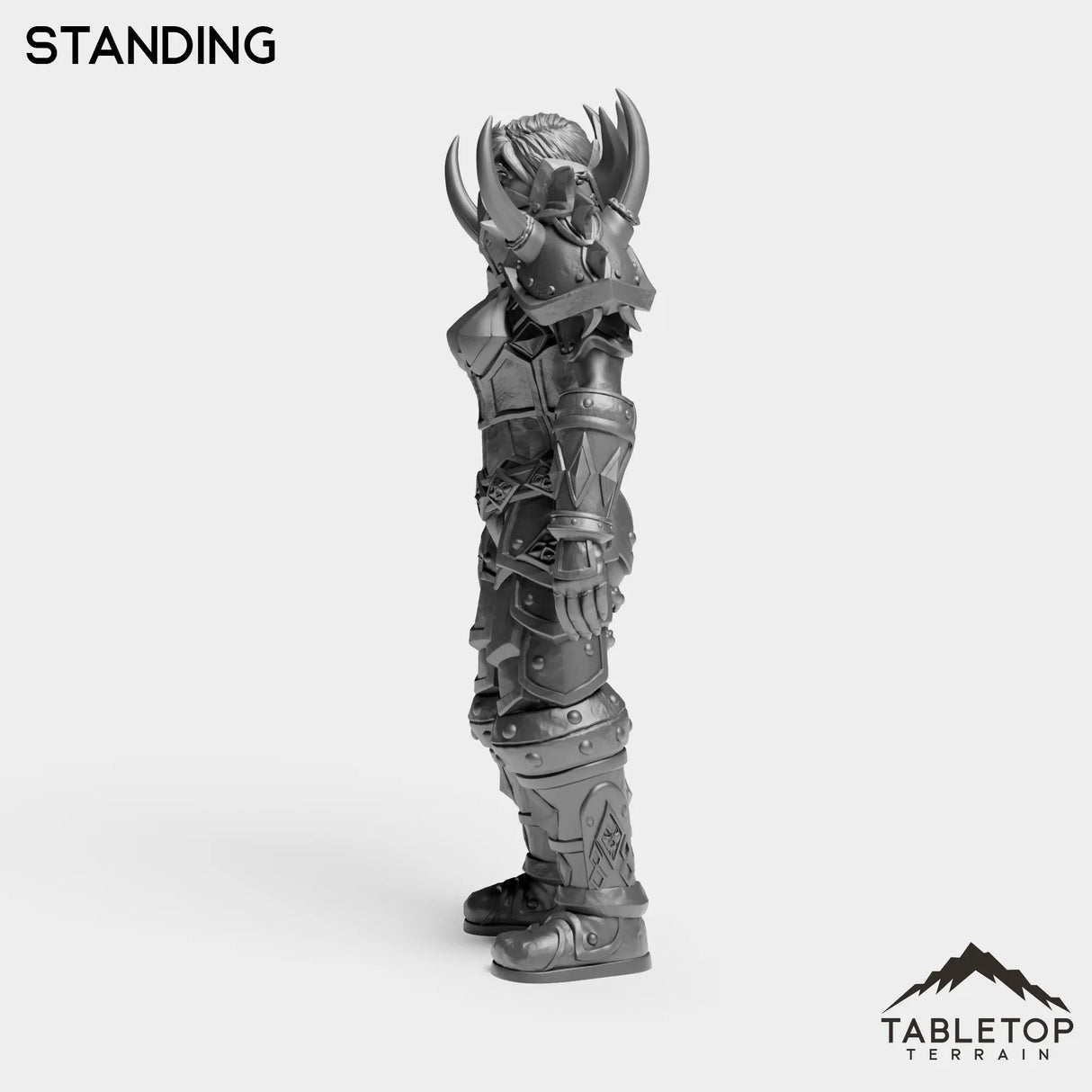 Tabletop Terrain Miniature Human Warrior Tier 1 Female