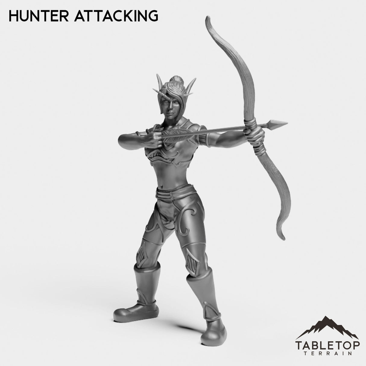 Tabletop Terrain Miniature Hunter Attacking Blood Elf Starters Female
