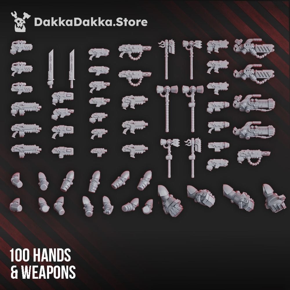 Tabletop Terrain Miniature Ignisaurus Clan Warriors (build kit) - Prime Armored Battleline Squad of Space Knights