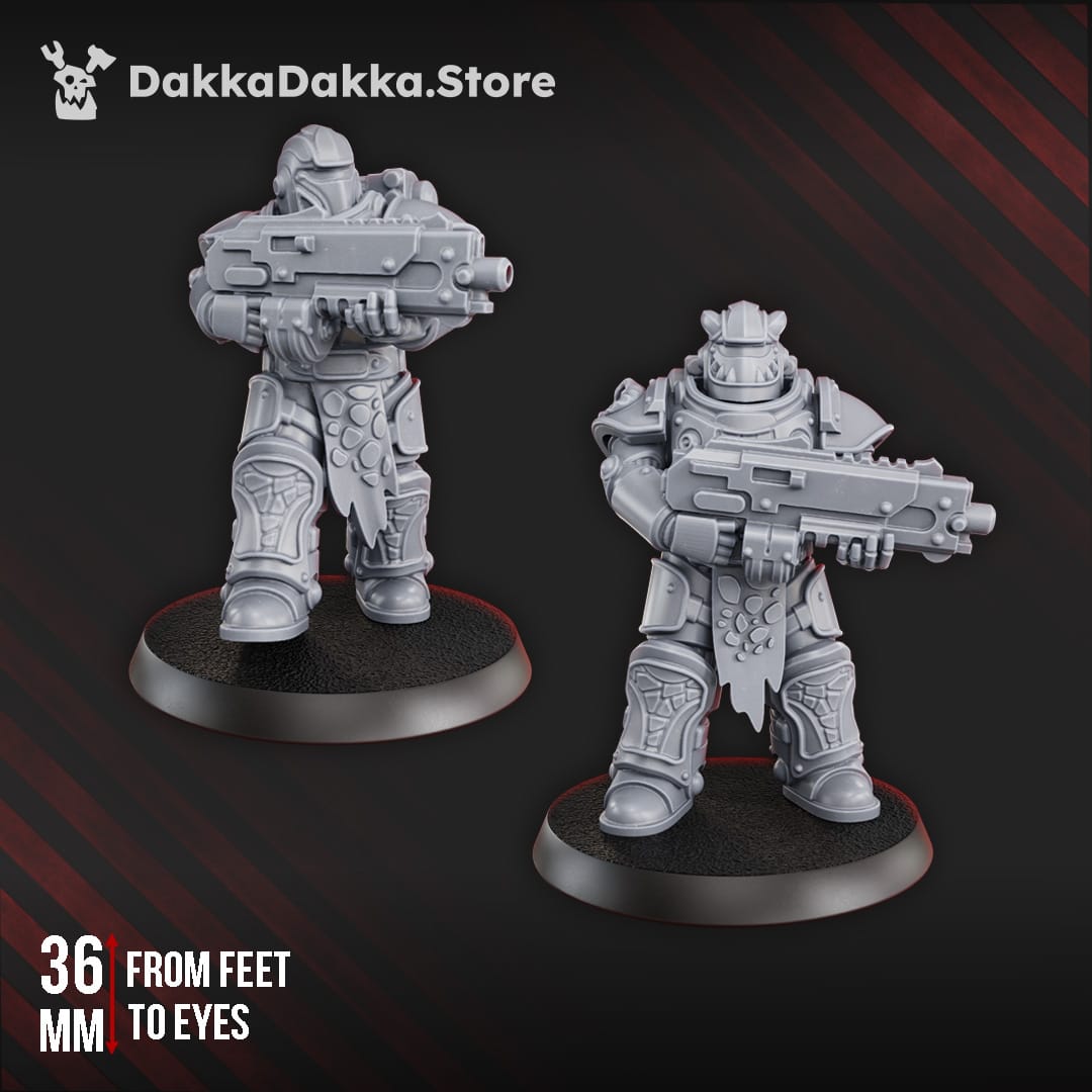 Tabletop Terrain Miniature Ignisaurus Clan Warriors Tactical Squad (x10) - Prime Armored Battleline Unit of Space Knights