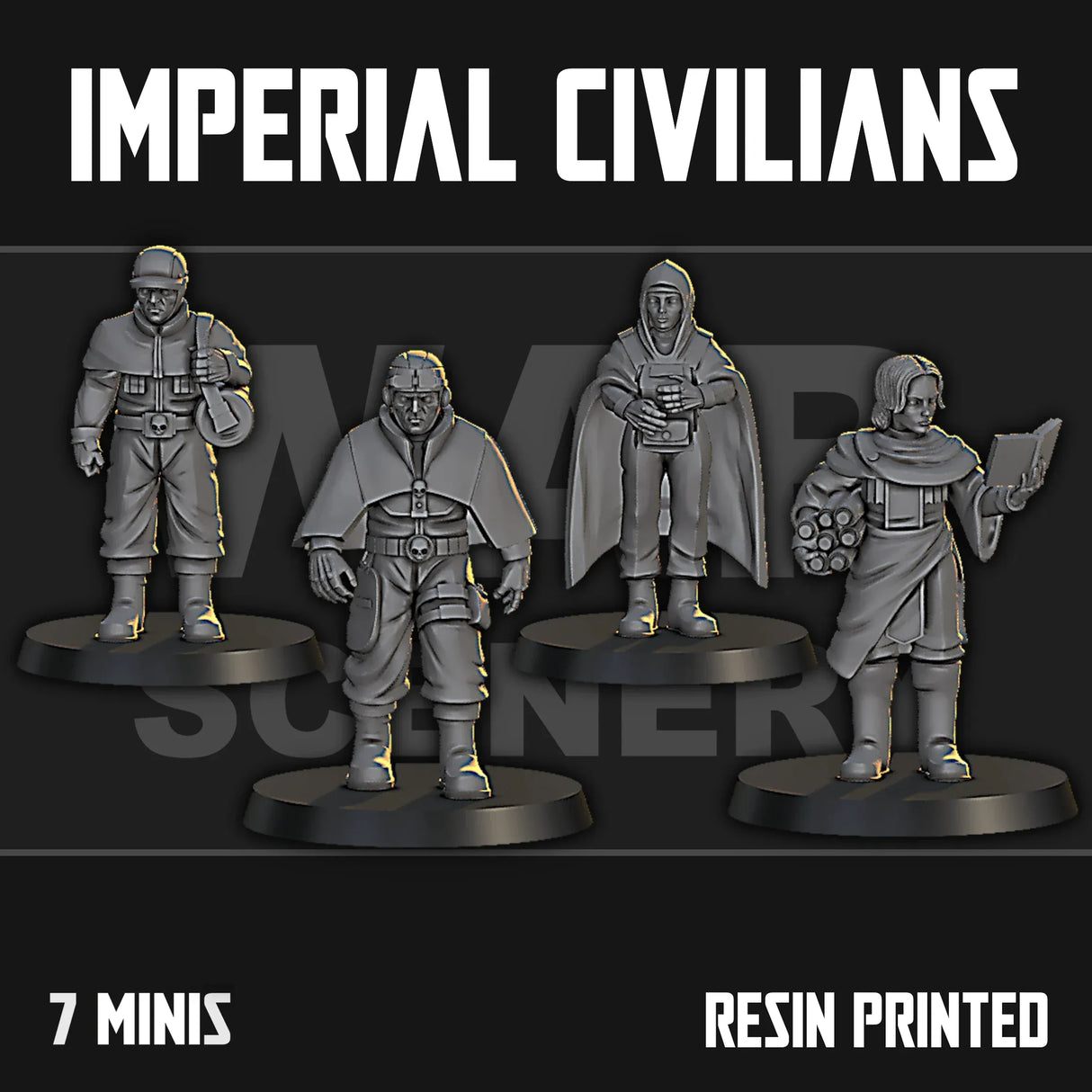 Tabletop Terrain Miniature Imperial Civilians