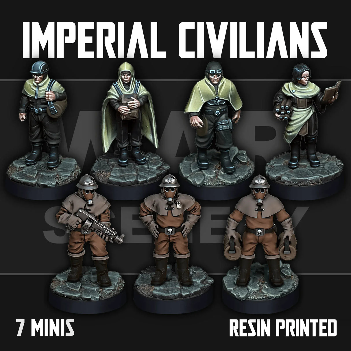 Tabletop Terrain Miniature Imperial Civilians